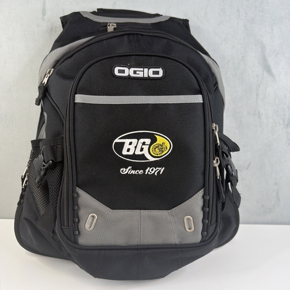 OGIO Street Backpack Black Gray BG Products Since 1971 Laptop Tech Organizer Bag